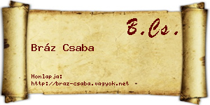 Bráz Csaba névjegykártya